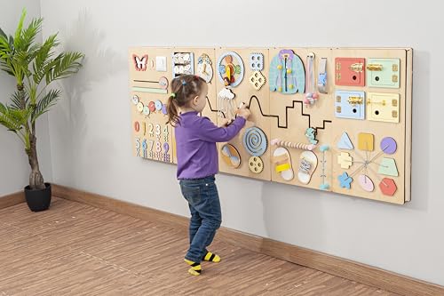 Wooden Sensory Wall Busy Board