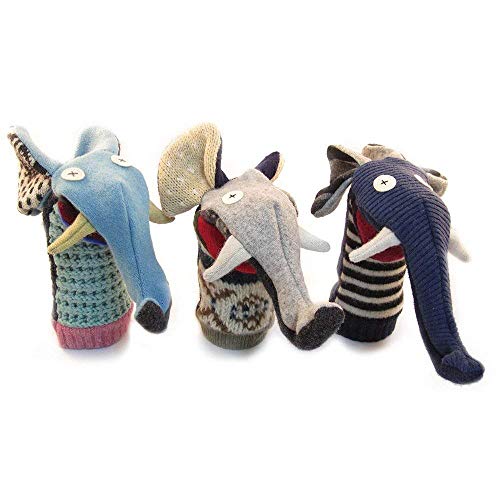 Handmade Wool Animal Puppet Set