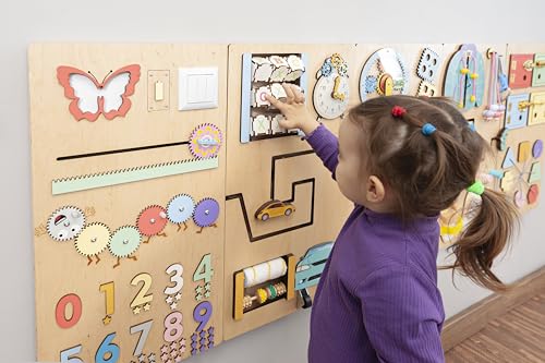 Wooden Sensory Wall Busy Board