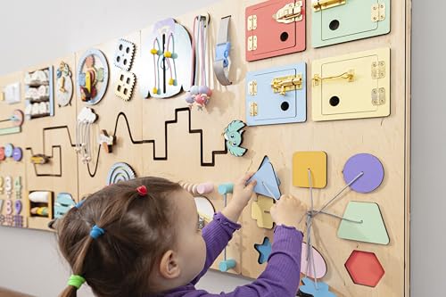 Wooden Sensory Wall Busy Board
