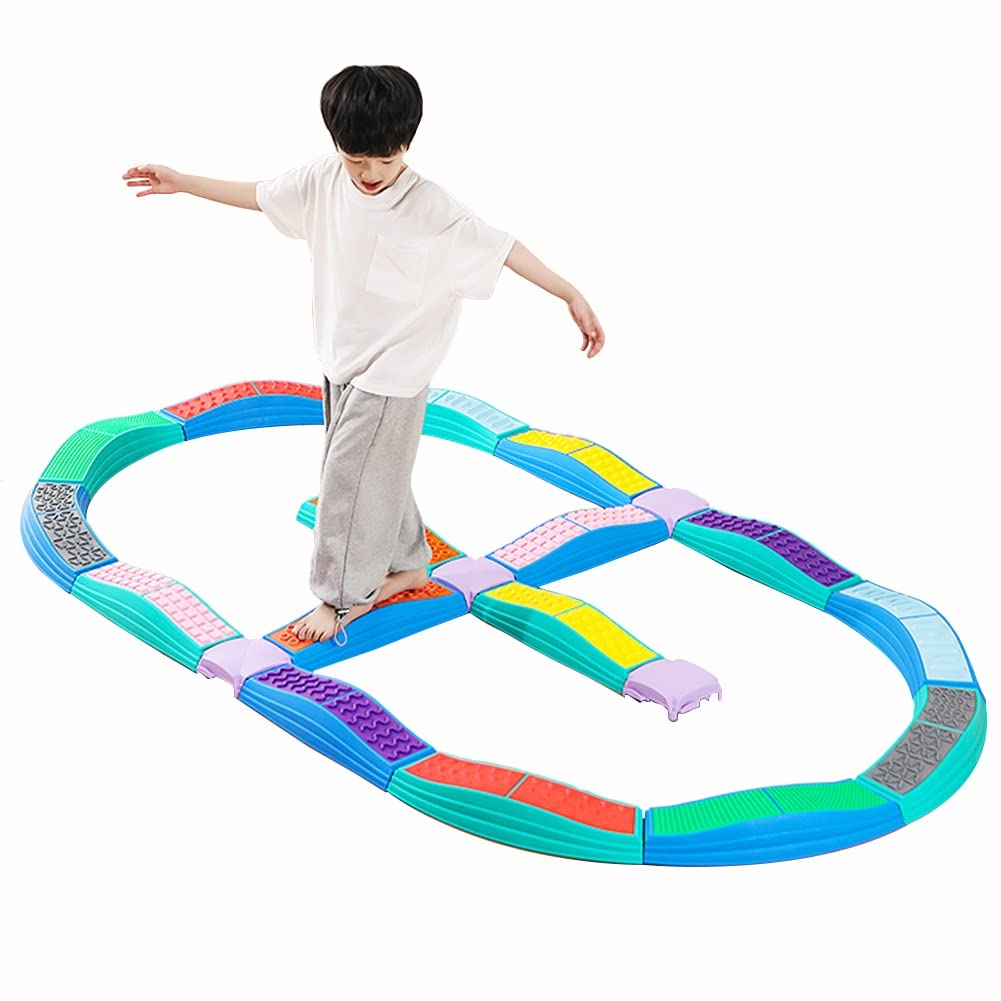 20-Piece Kids Balance Beam & Stepping Stones Set