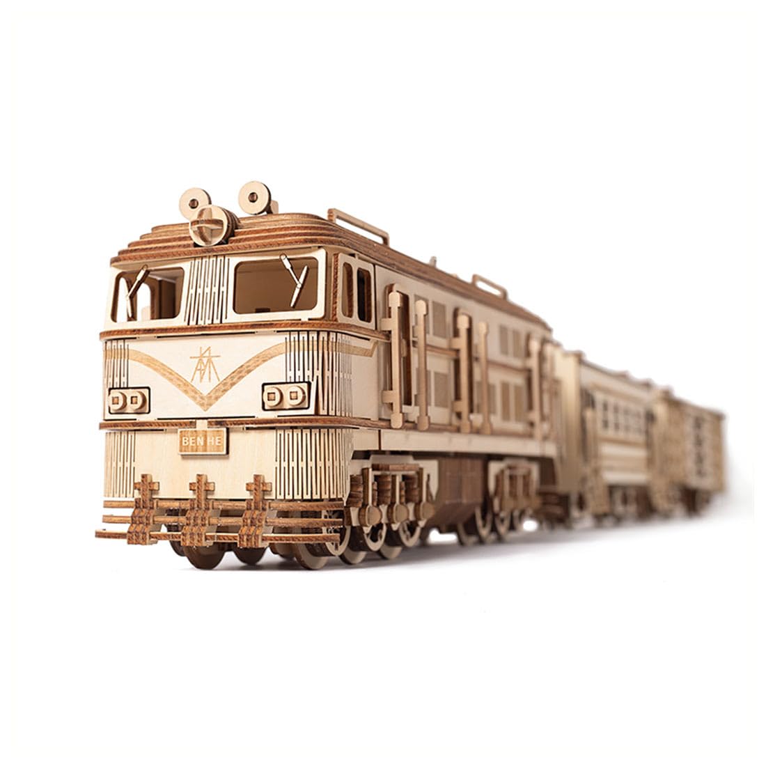 Motorized 3D Wooden Train Puzzle Kit - 2313 Pieces