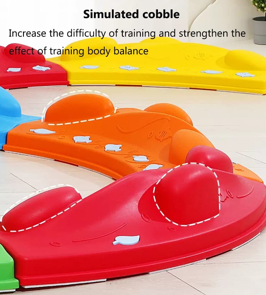 6-Piece Kids Balance Beam & Stepping Stones Set
