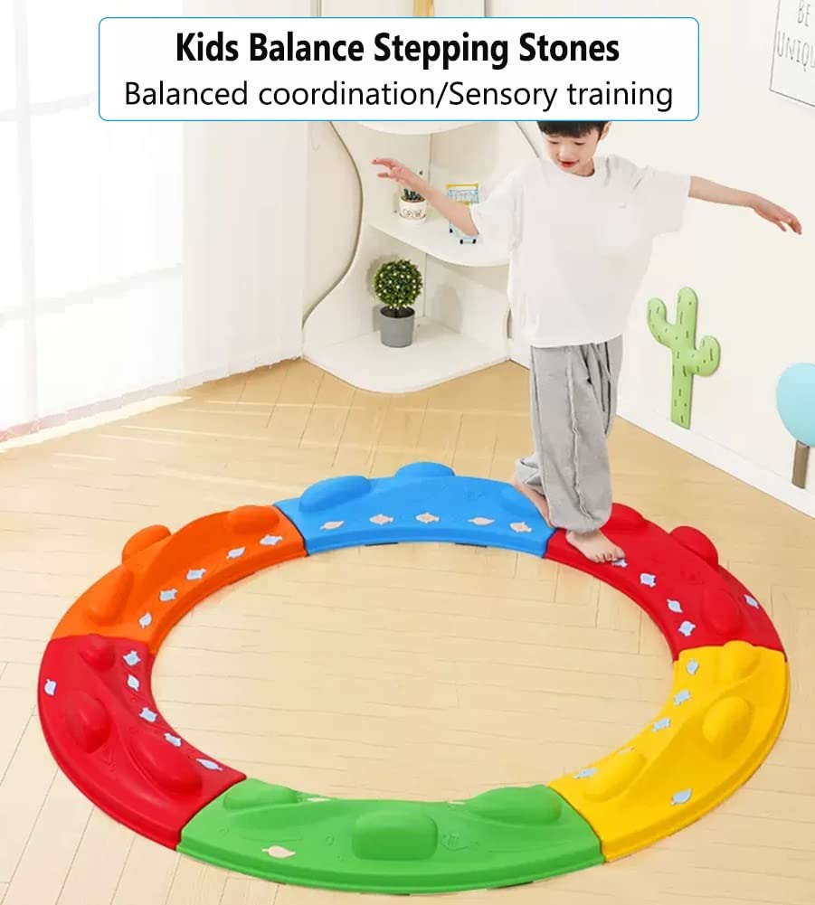 6-Piece Kids Balance Beam & Stepping Stones Set