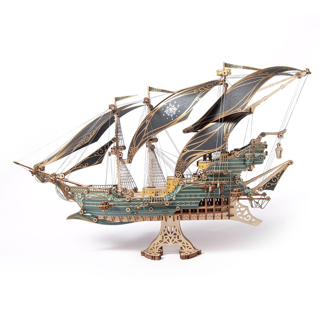 3D Wooden Steampunk Ship Model Kit