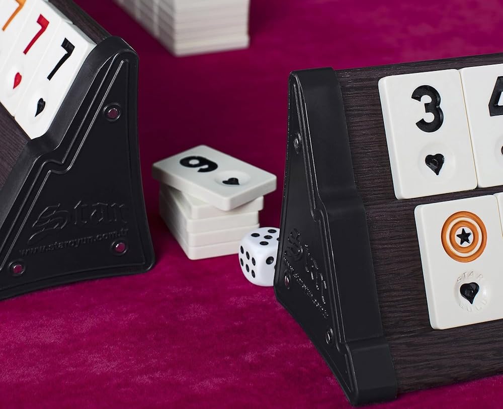 Wooden Rummy Tile Game Set
