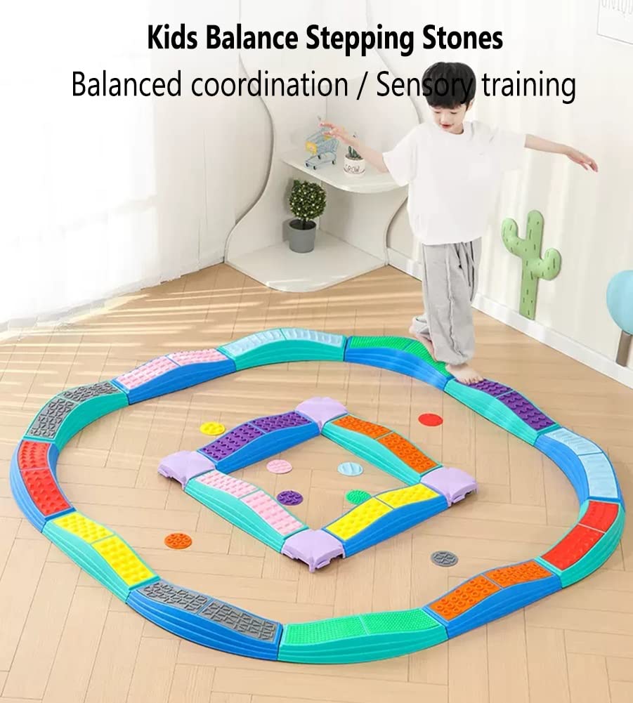 20-Piece Kids Balance Beam & Stepping Stones Set