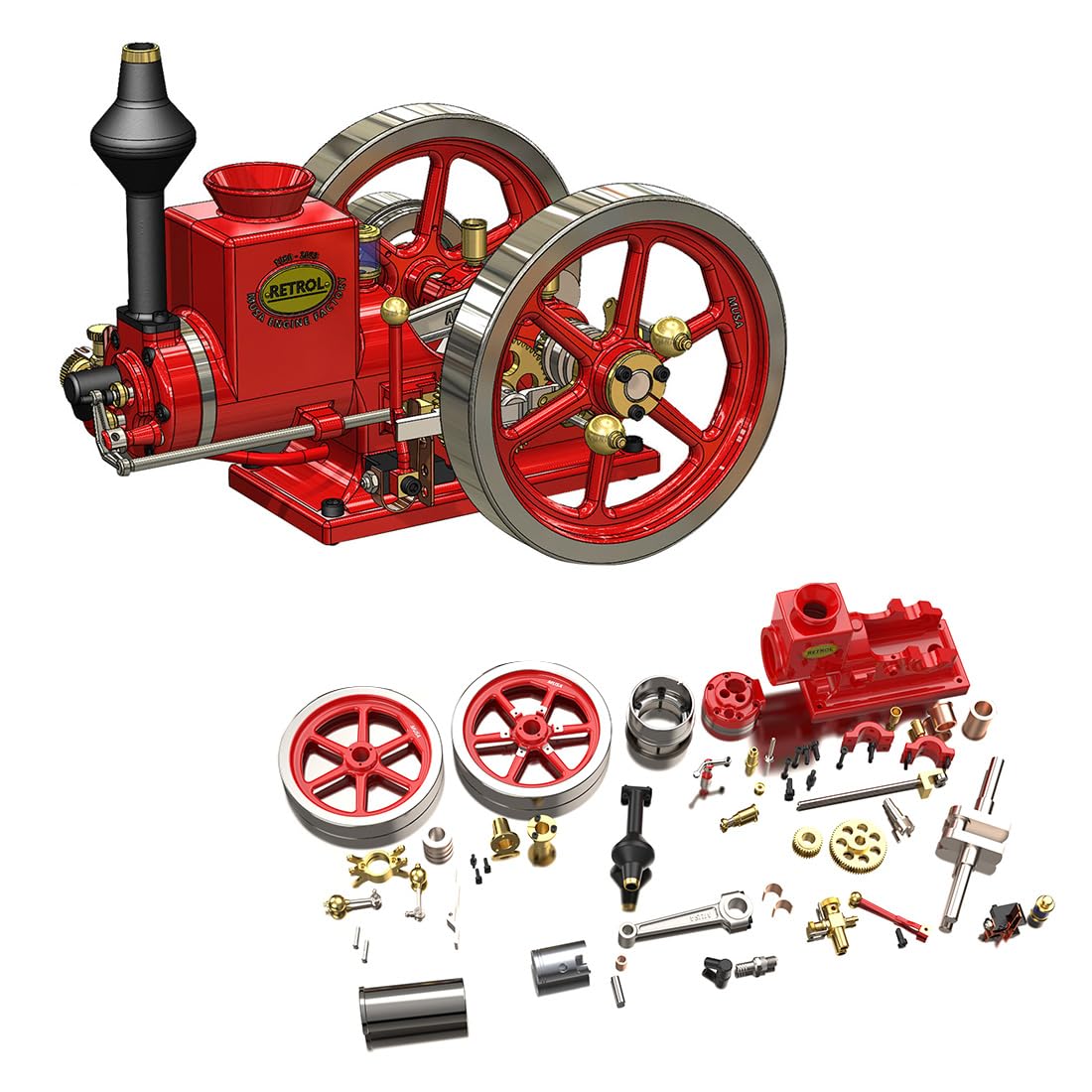 4-Stroke Hit and Miss Engine Model Kit