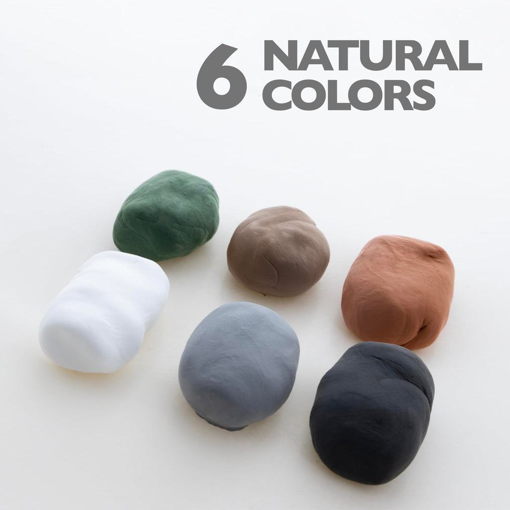 BAZIC Air Dry Clay 6 Natural/Earth Color 2 oz