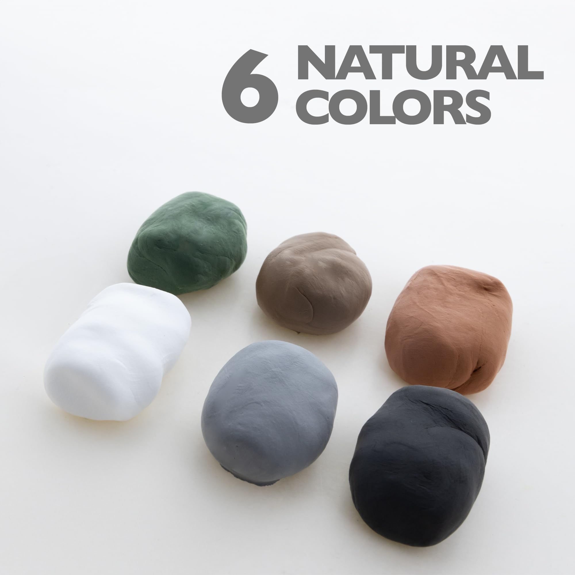 BAZIC Air Dry Clay 6 Natural/Earth Color 2 oz