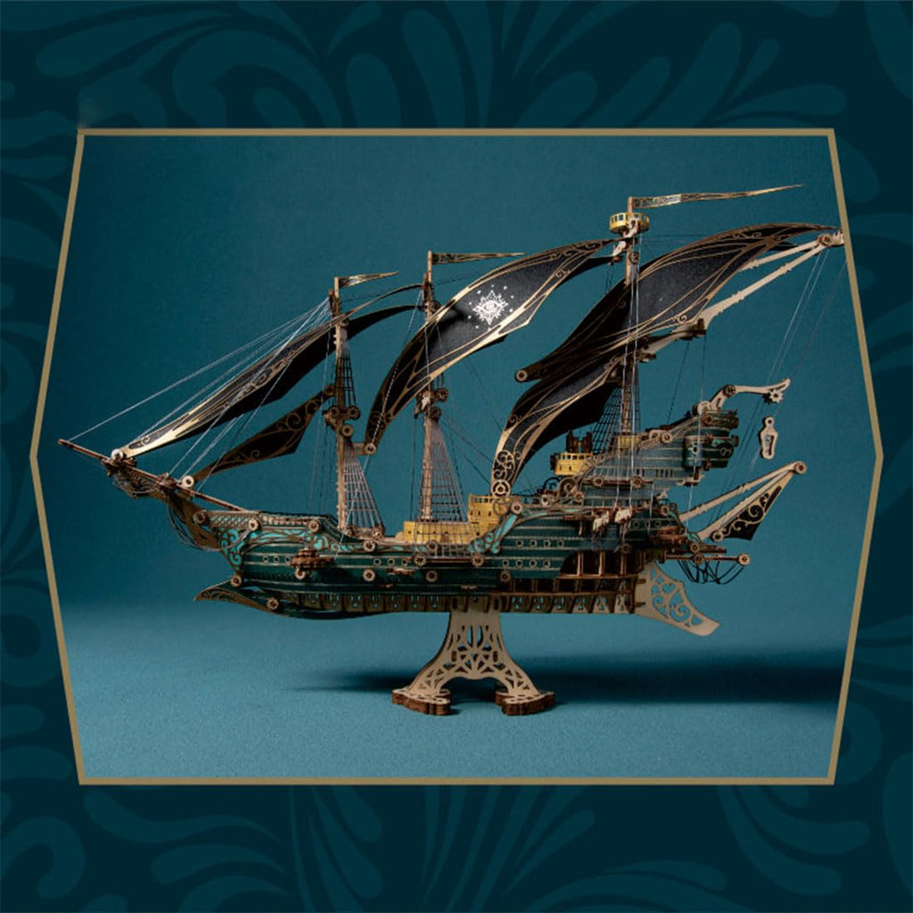 3D Wooden Steampunk Ship Model Kit