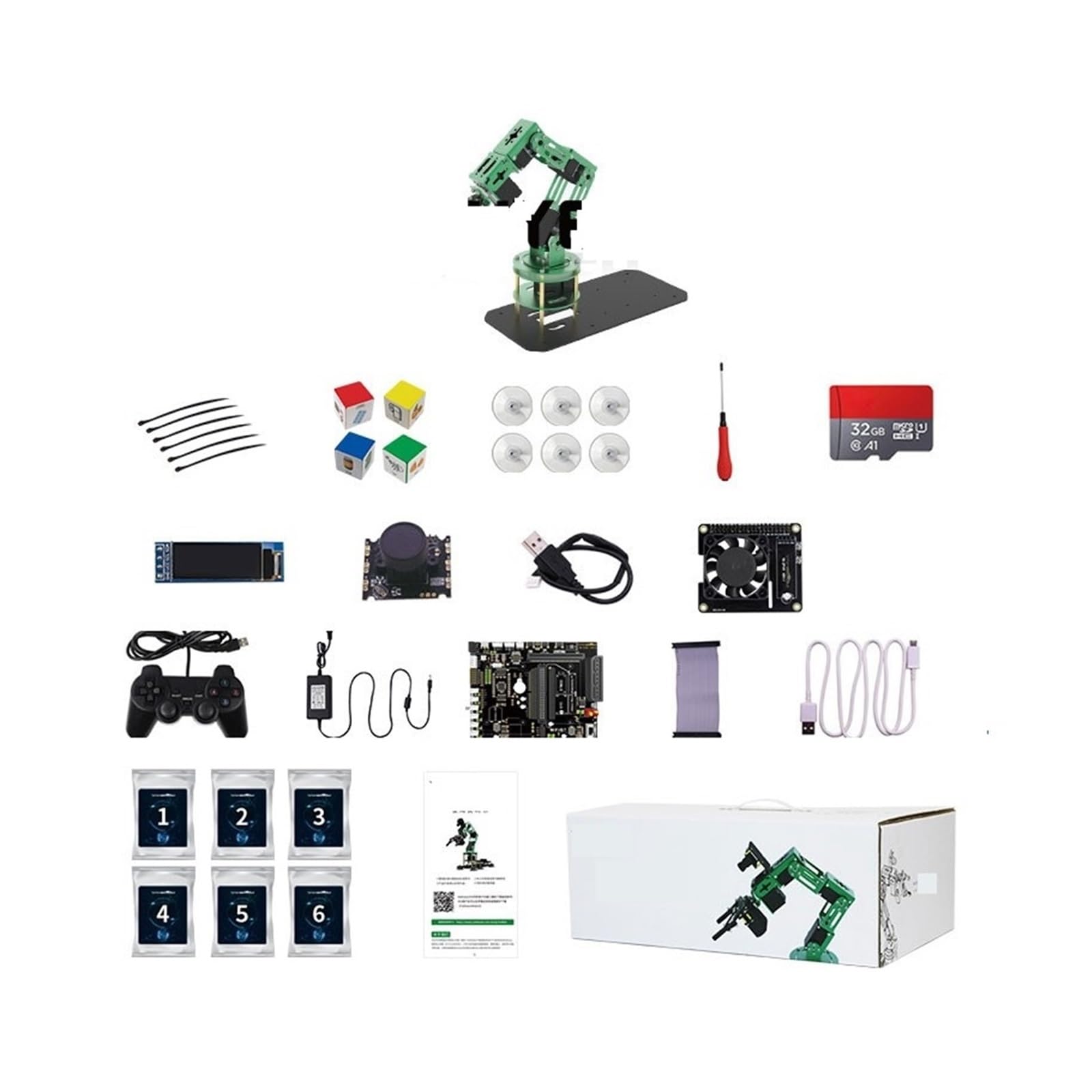 6-Axis AI Vision Robotic Arm for Raspberry Pi 4