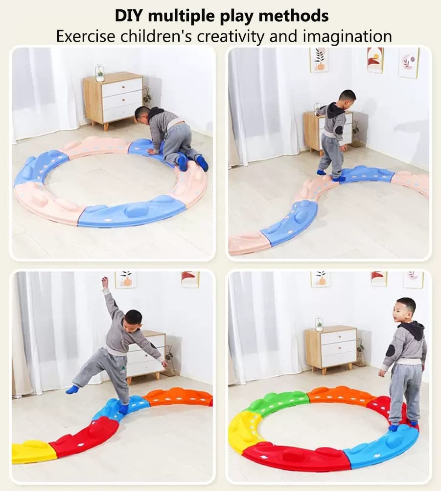 6-Piece Kids Balance Beam & Stepping Stones Set
