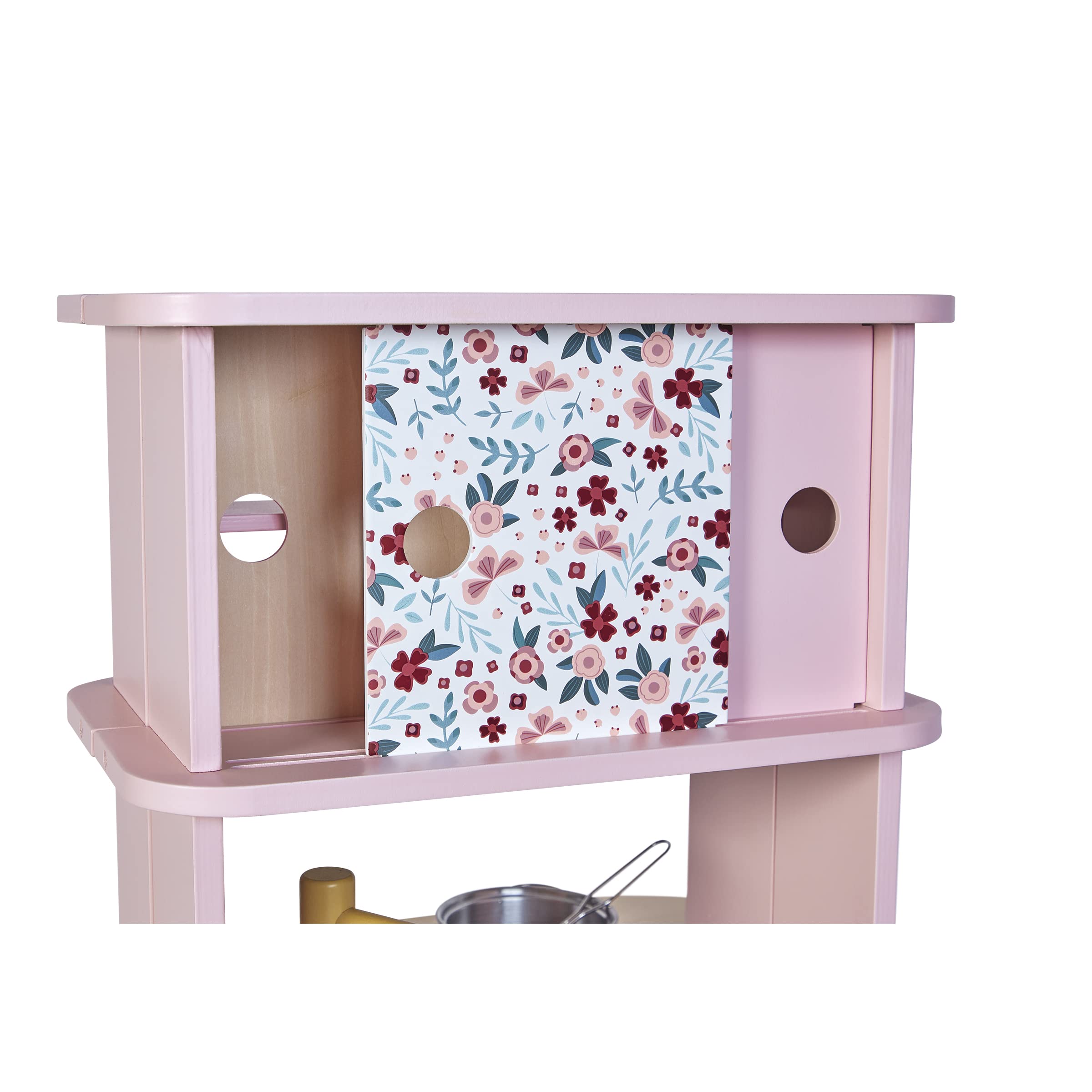 Double-Sided Wooden Play Kitchen Set with Accessories