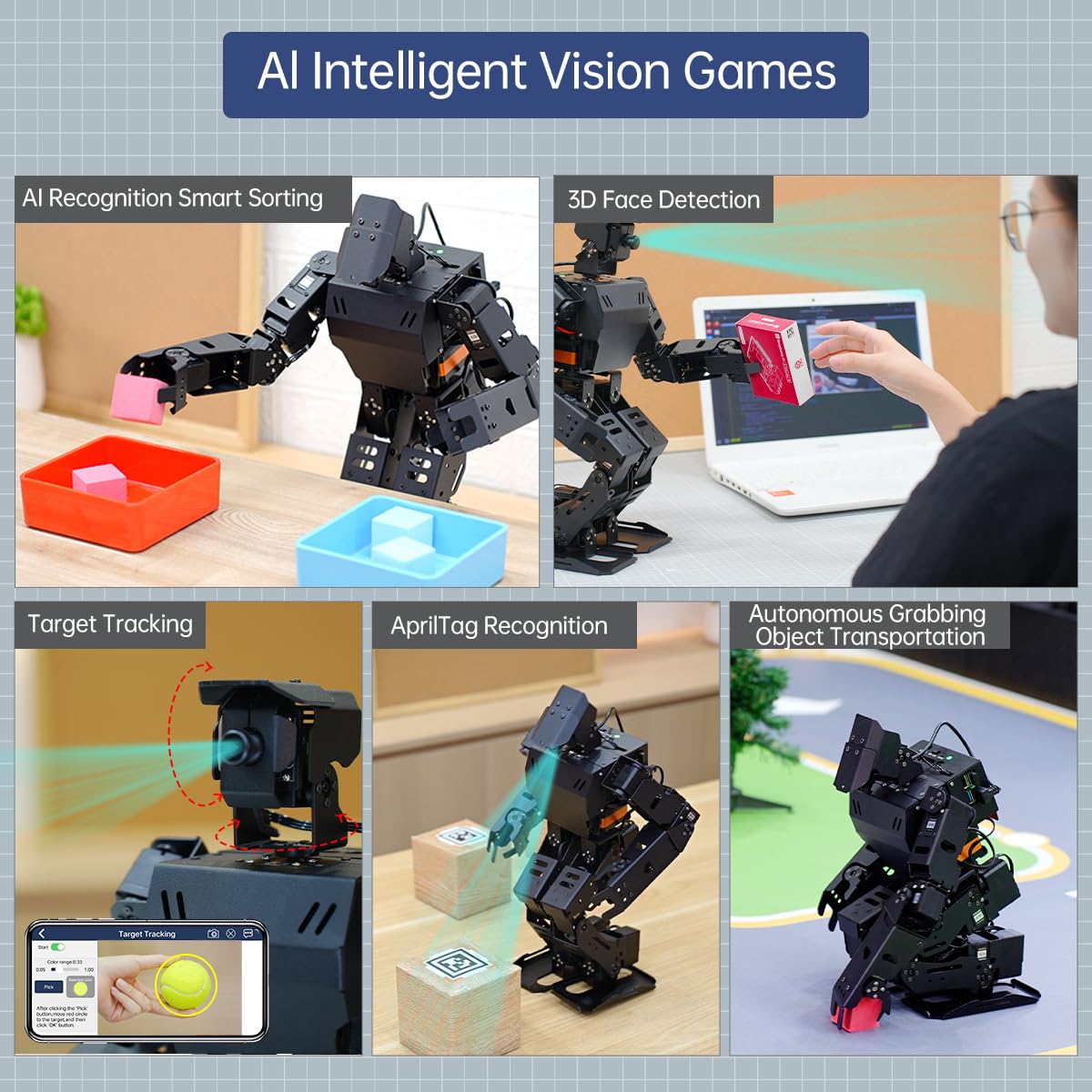 24-DOF AI Humanoid Robot for Raspberry Pi 5