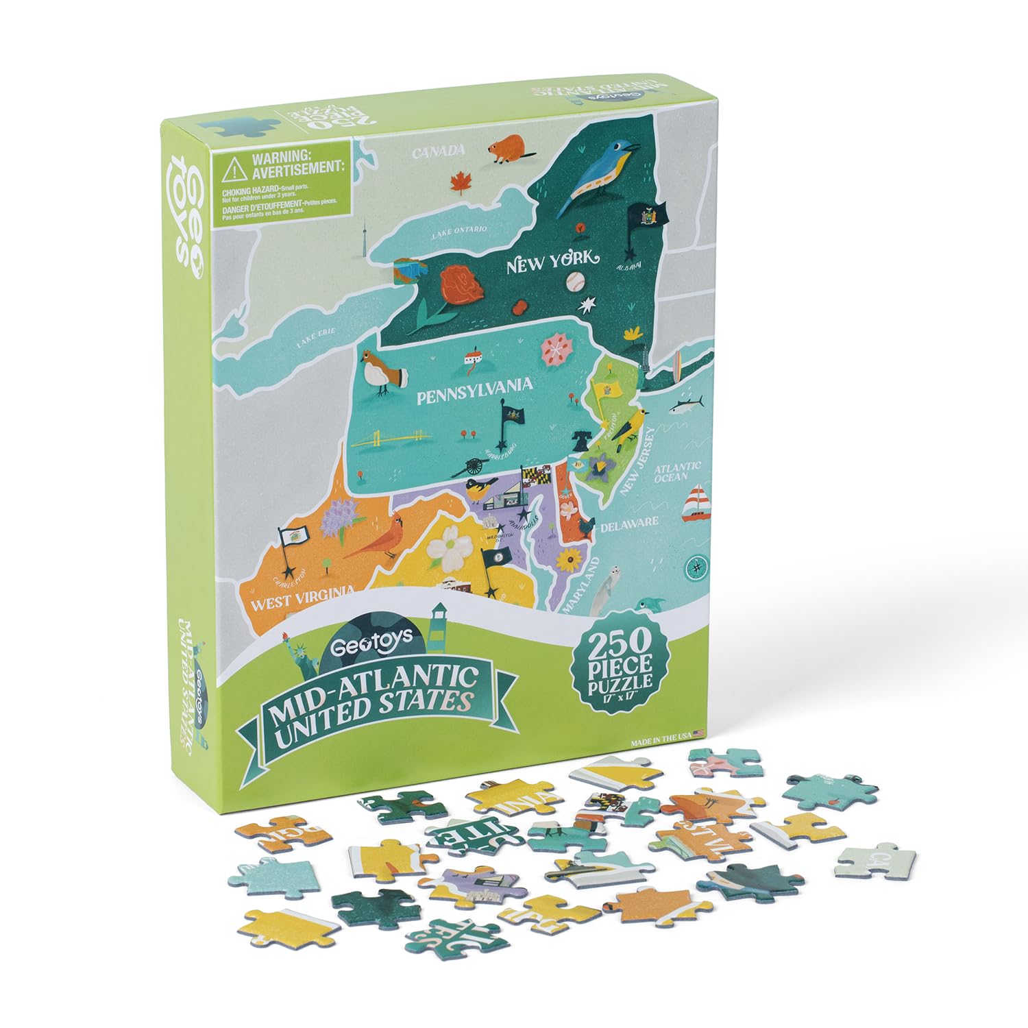 250-Piece United States Geography Puzzle