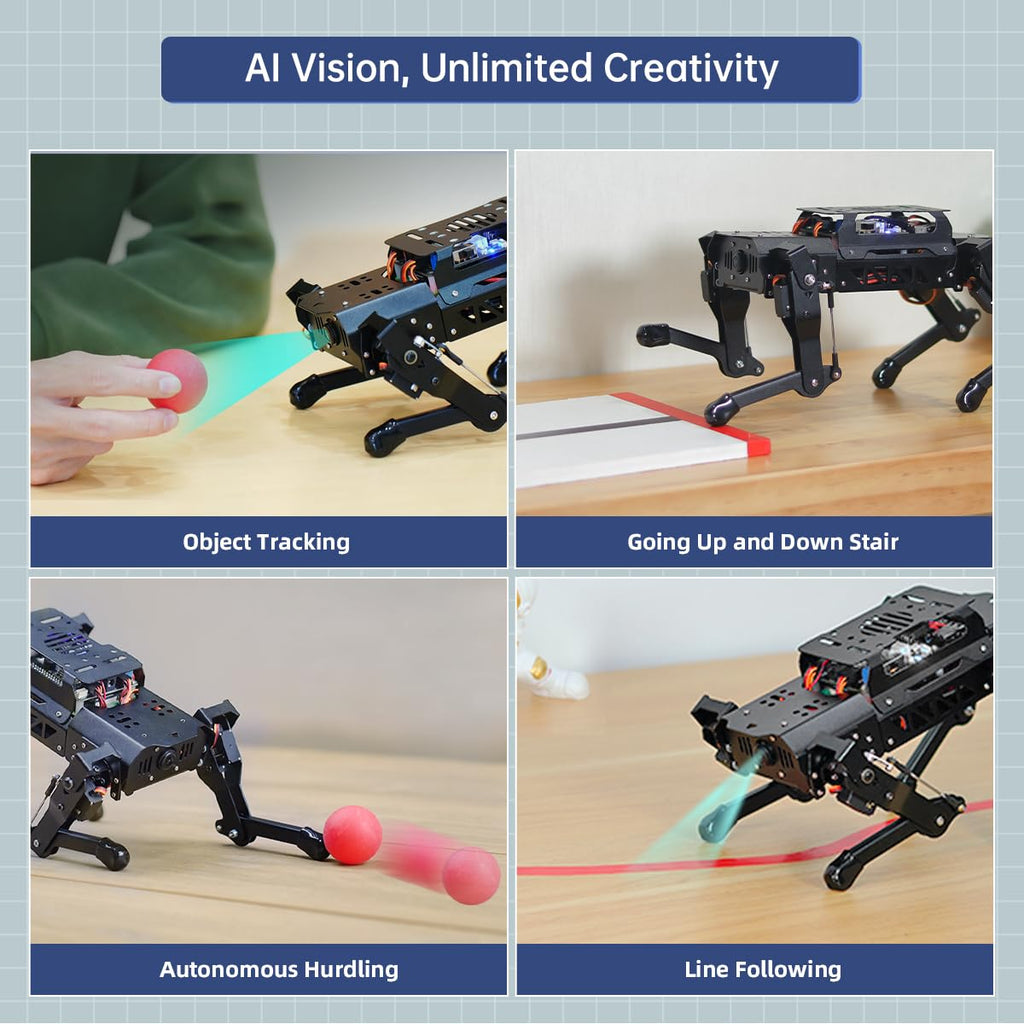 AI Quadruped Robot Dog with SLAM Navigation