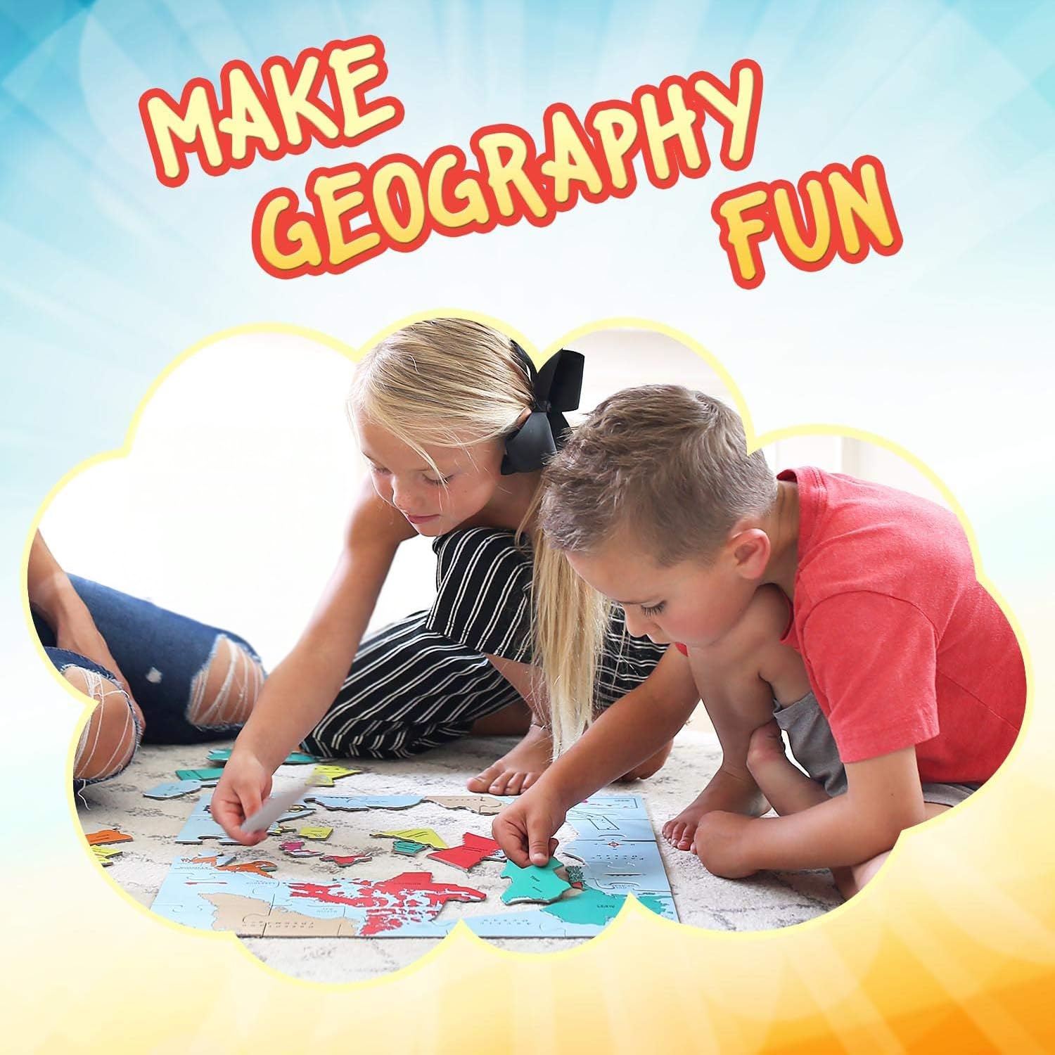 Geography Jumbo Jigsaw Puzzle for Kids