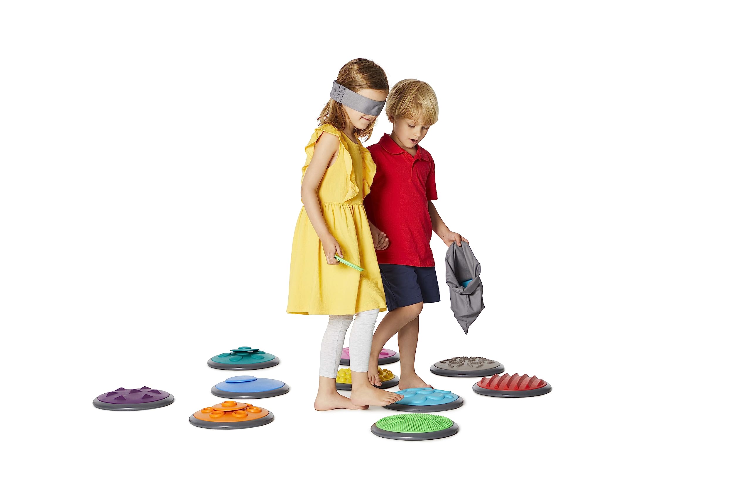 GONGE Tactile Sensory Discs - Textured Stepping Discs, Sensory Exploration