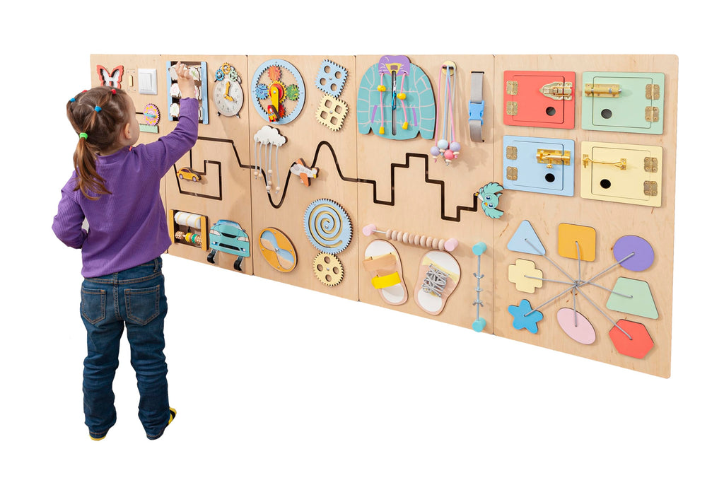 Wooden Sensory Wall Busy Board