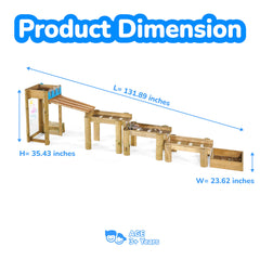Wooden Water Play Table with Easel & Storage