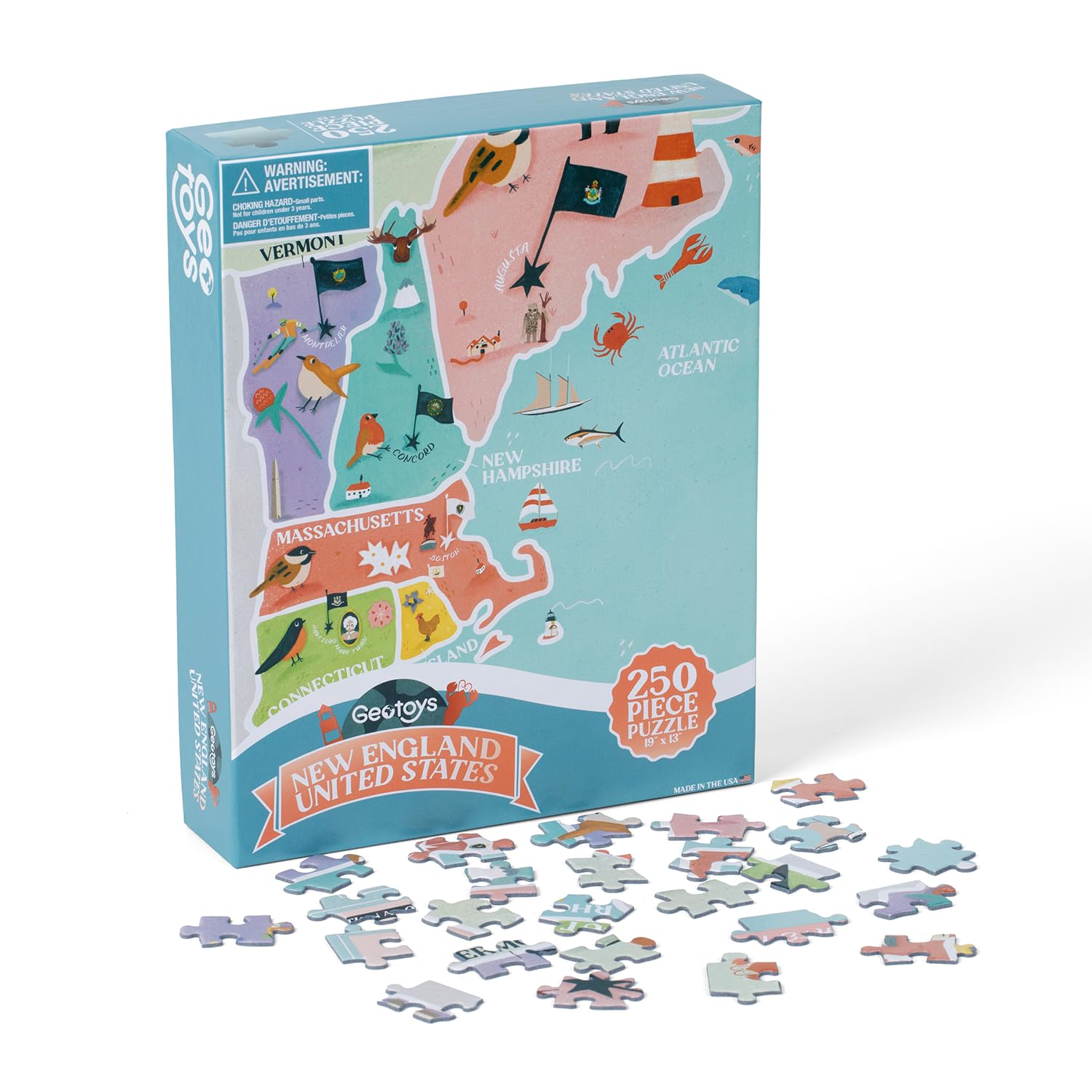 250-Piece United States Geography Puzzle