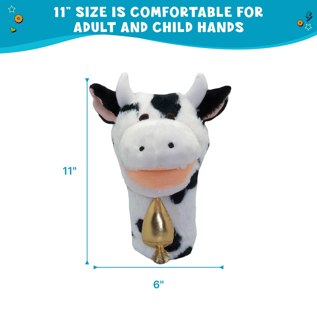 Get Ready Kids BigMouth Animal Hand Puppets - Set of 10 Plush Toys