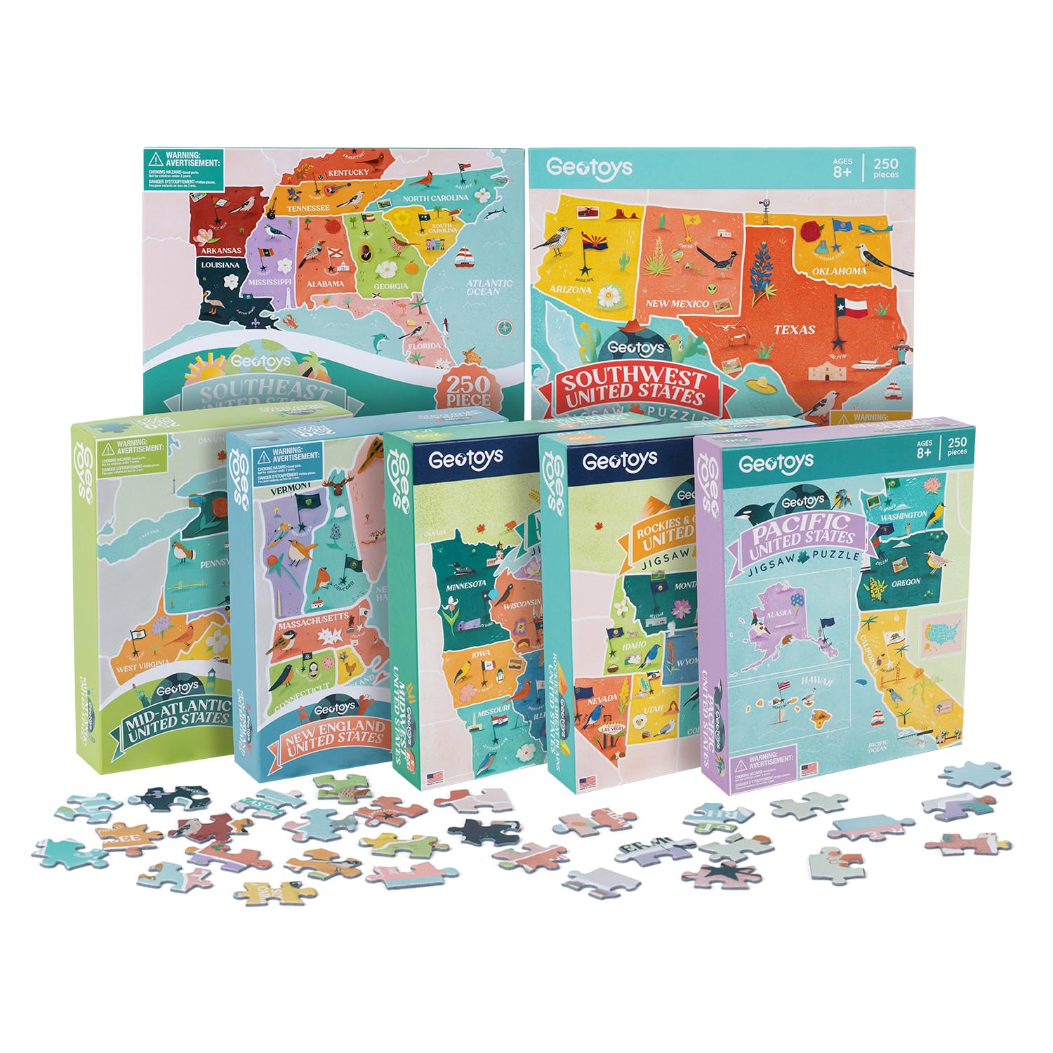 250-Piece United States Geography Puzzle