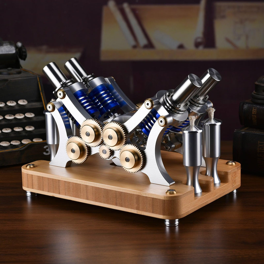 Four-Cylinder Stirling Engine Generator Kit