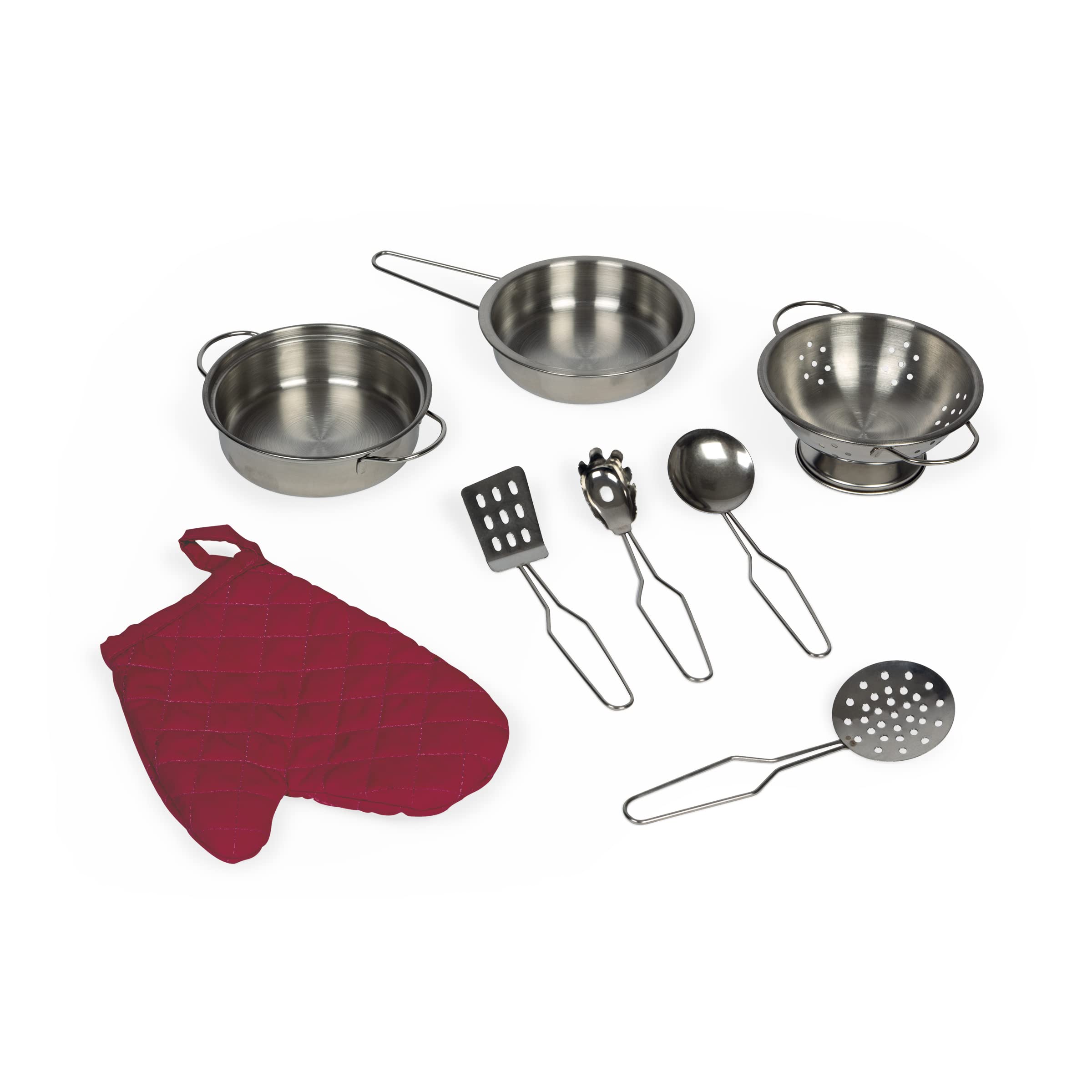Double-Sided Wooden Play Kitchen Set with Accessories