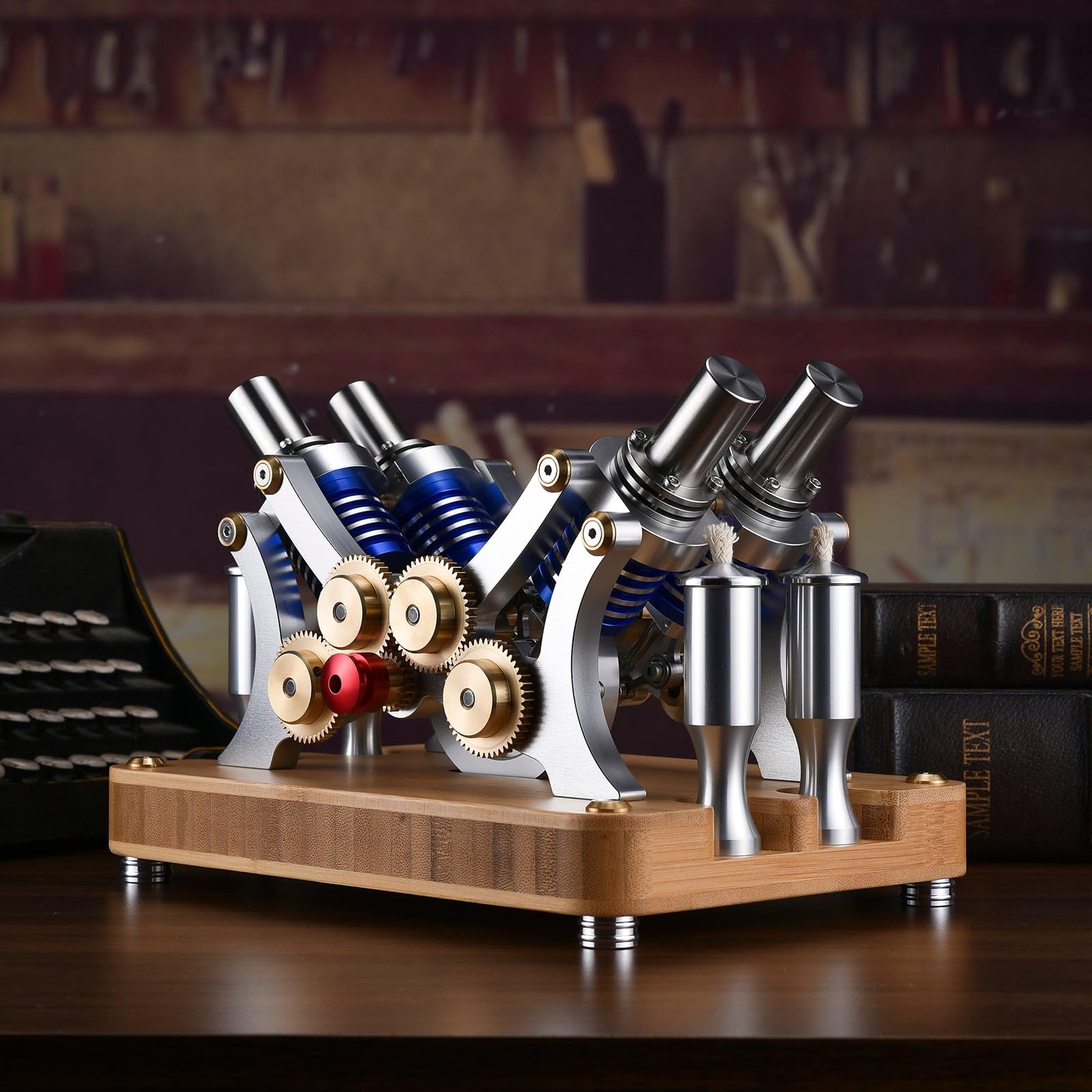 Four-Cylinder Stirling Engine Generator Kit
