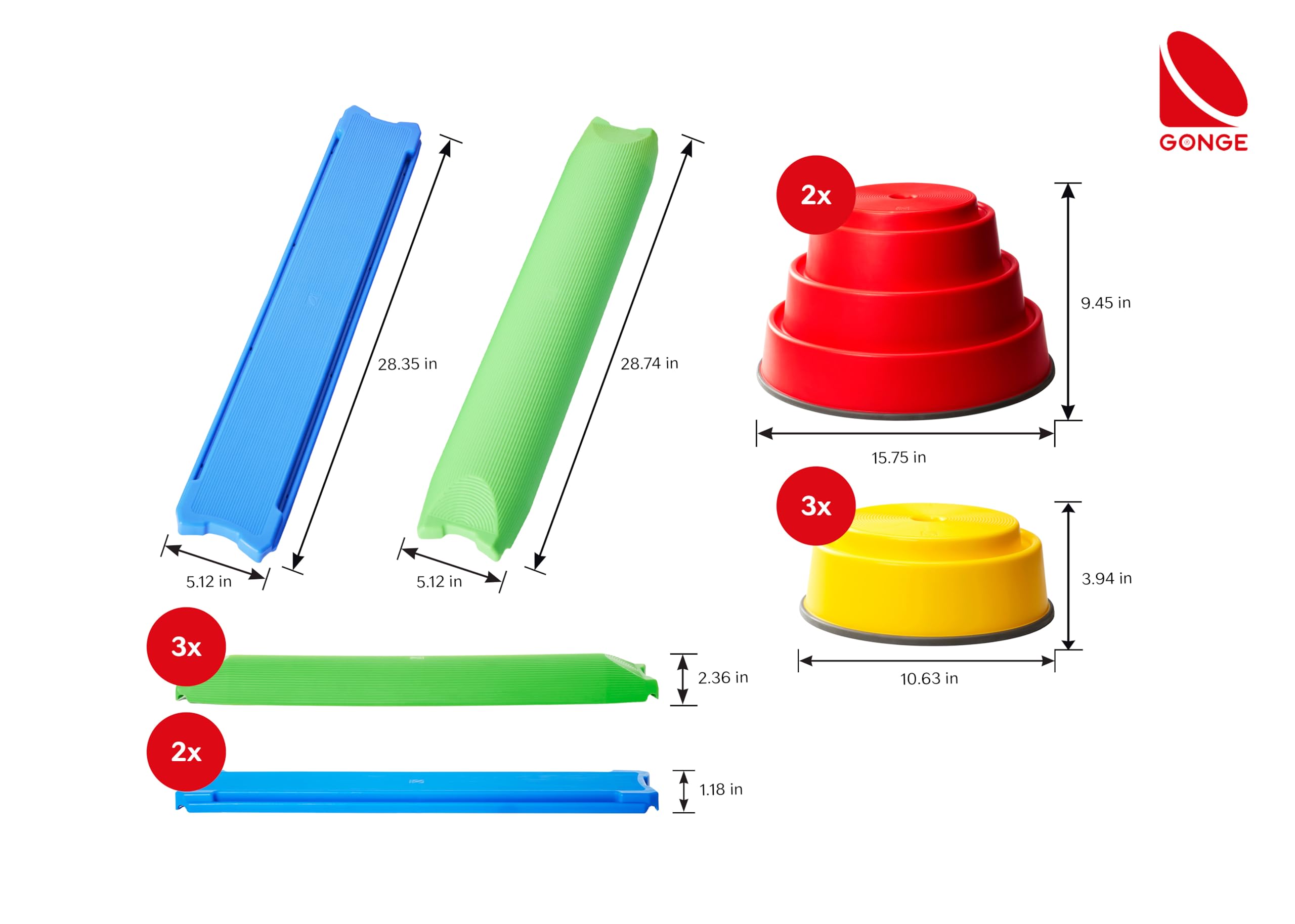 GONGE Build N' Balance - Balance Course For Sensory Exploration And Training