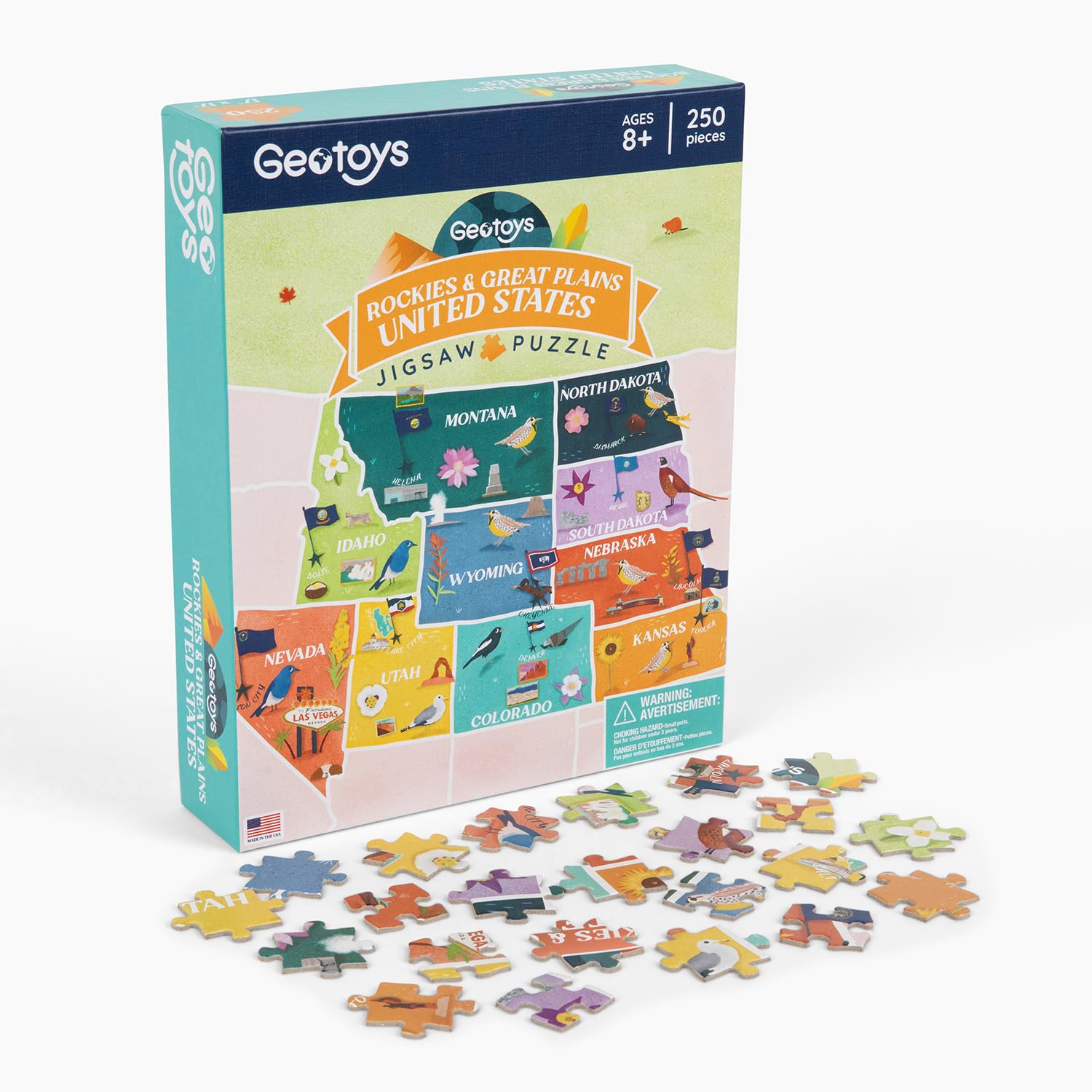 250-Piece United States Geography Puzzle