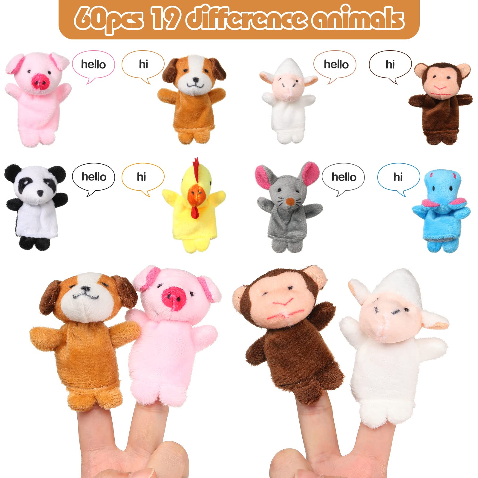 29-Piece Animal Finger Puppet Set
