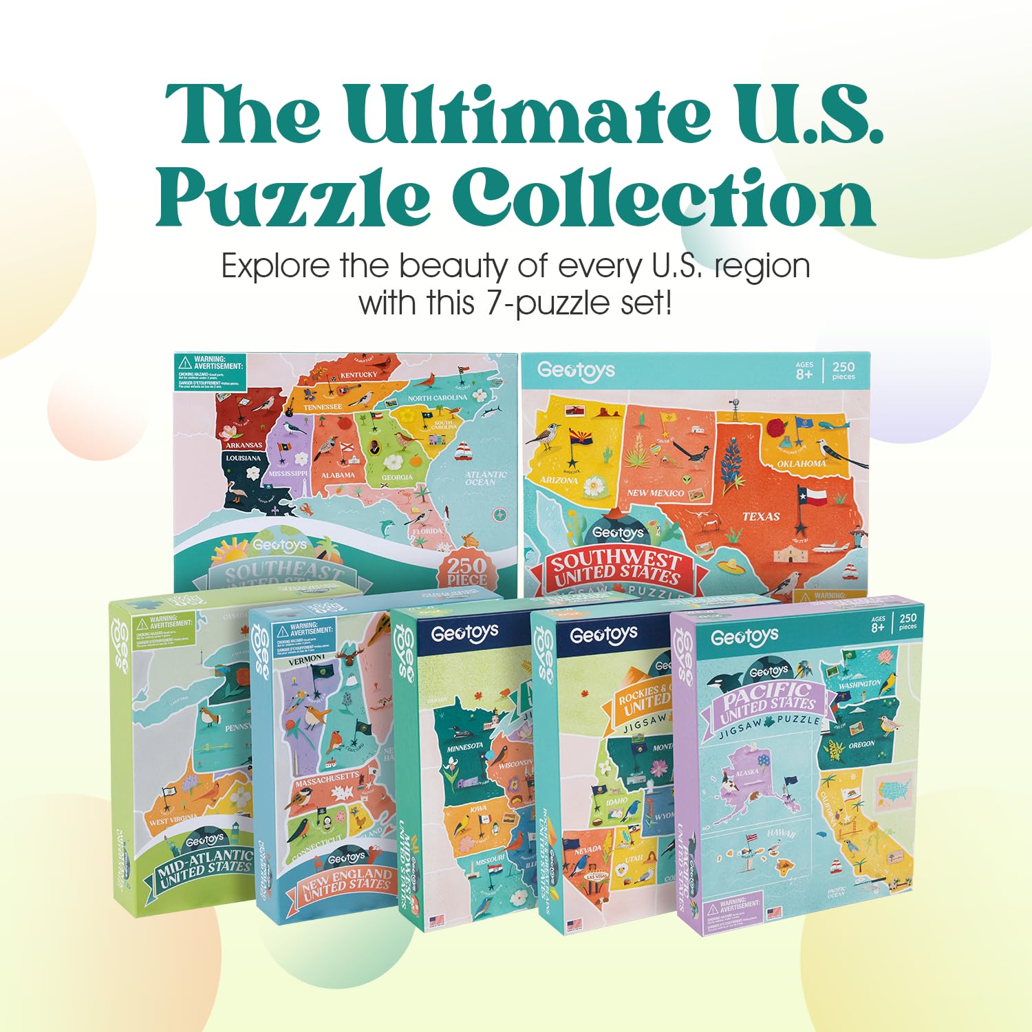 250-Piece United States Geography Puzzle