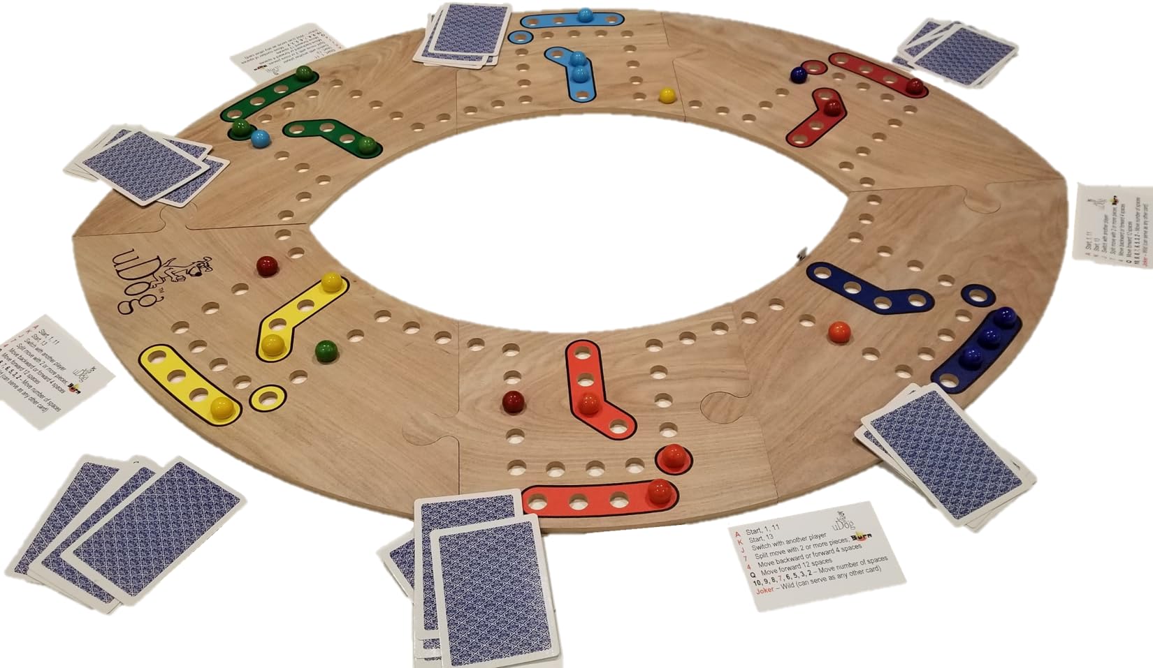 Classic Wooden Family Board Game Set