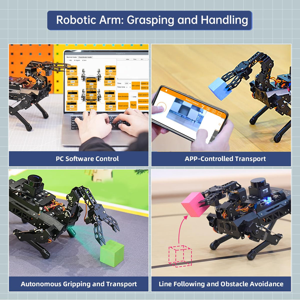 AI Quadruped Robot Dog with SLAM Navigation