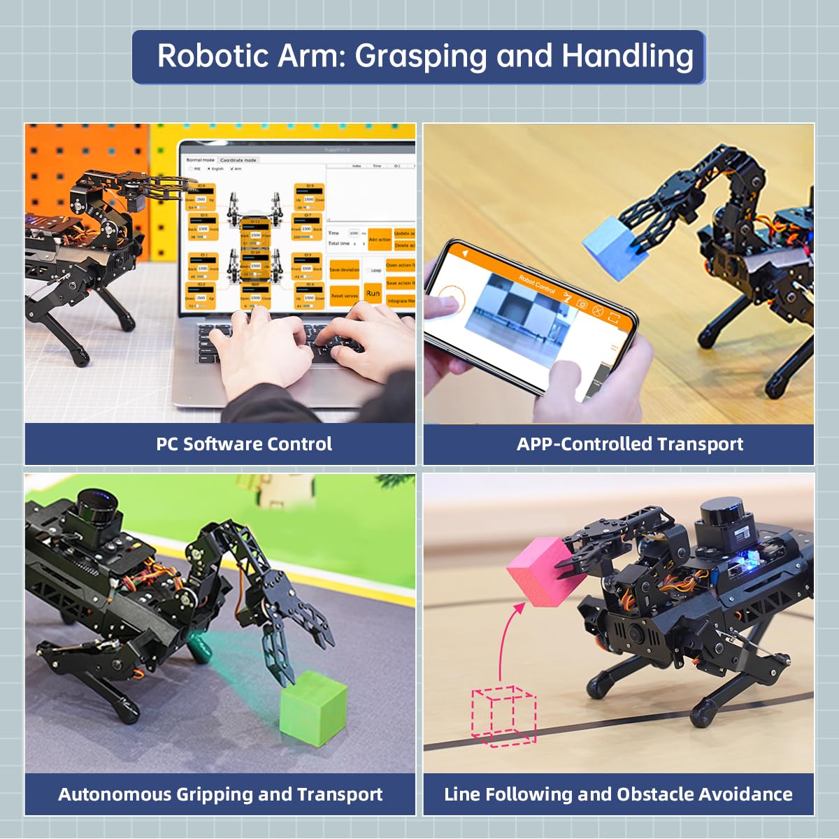 AI Quadruped Robot Dog with SLAM Navigation