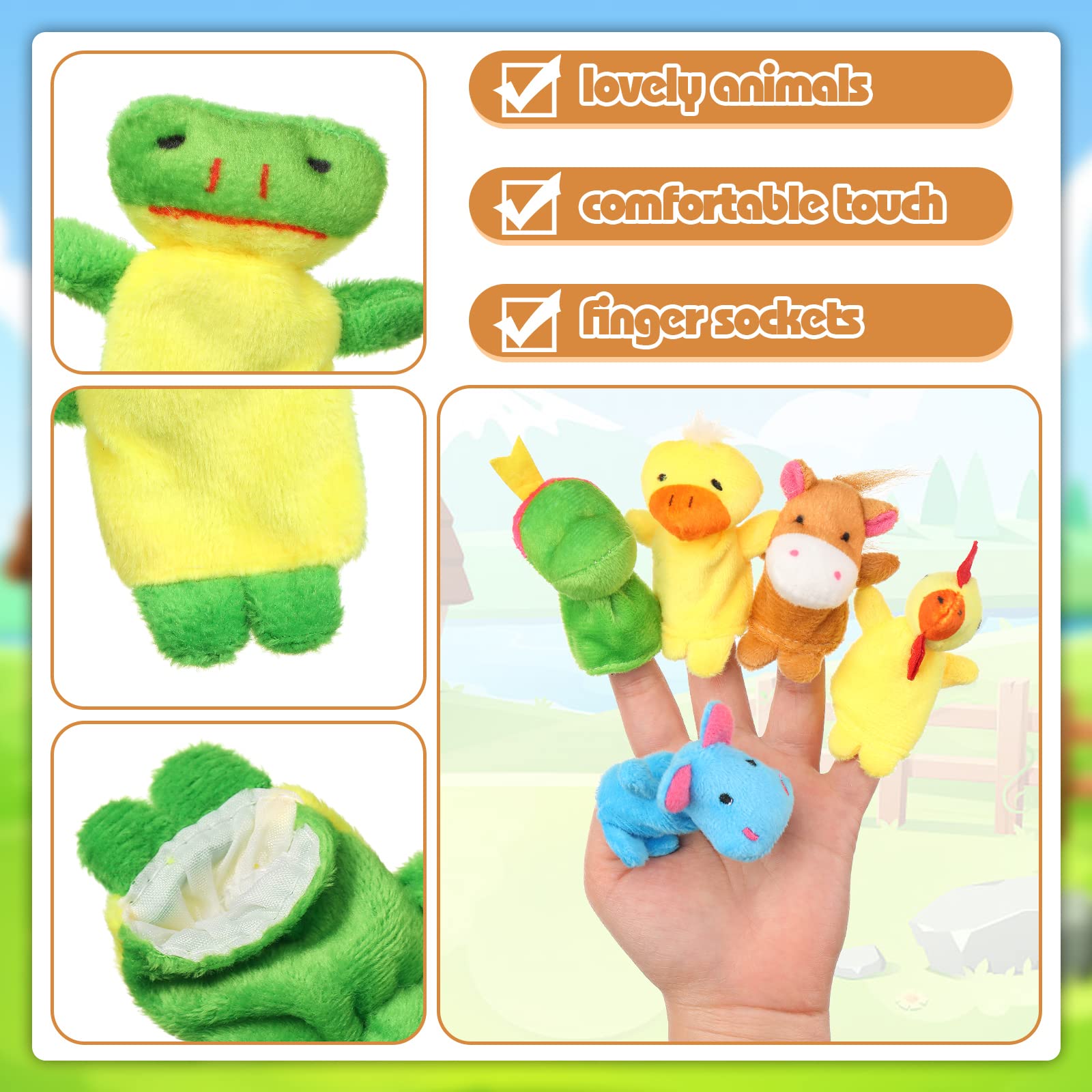 29-Piece Animal Finger Puppet Set