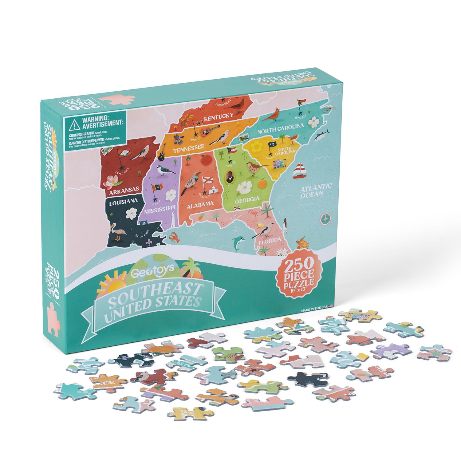 250-Piece United States Geography Puzzle