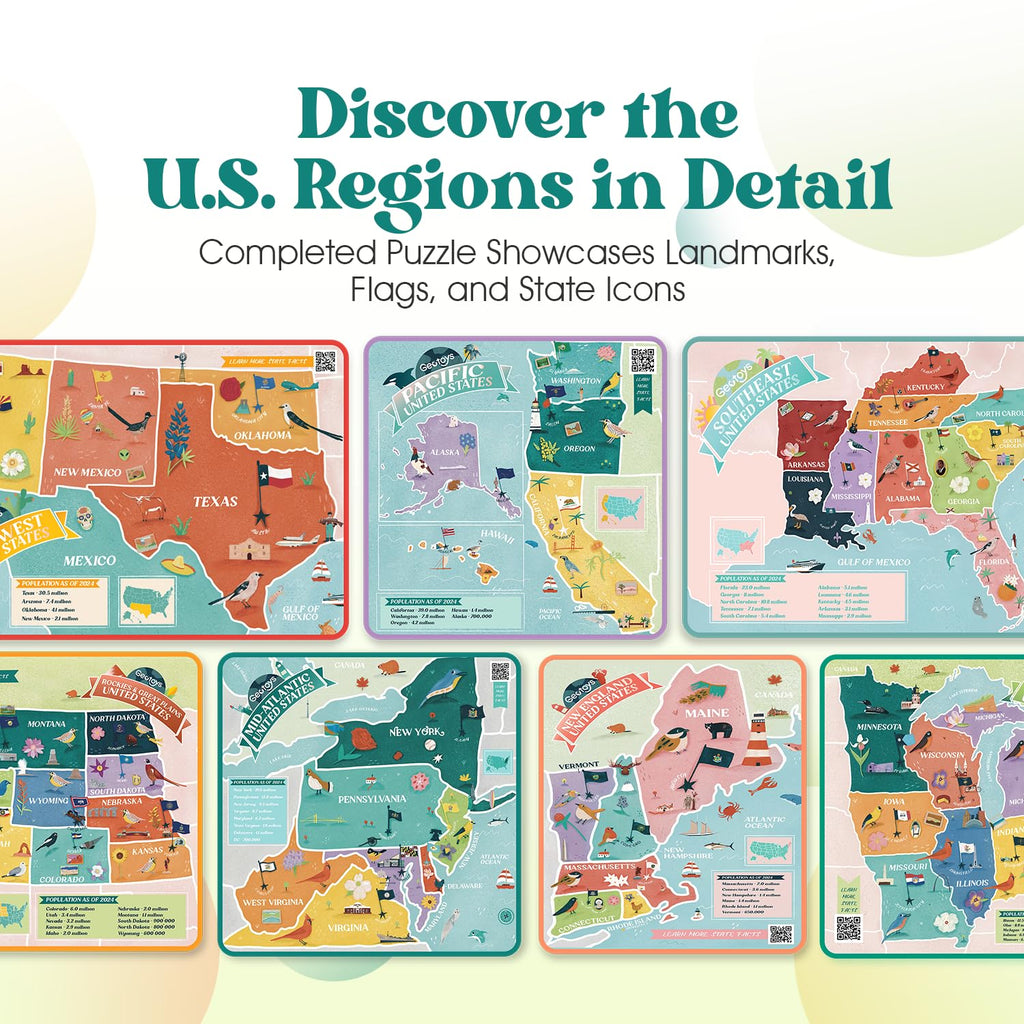 250-Piece United States Geography Puzzle