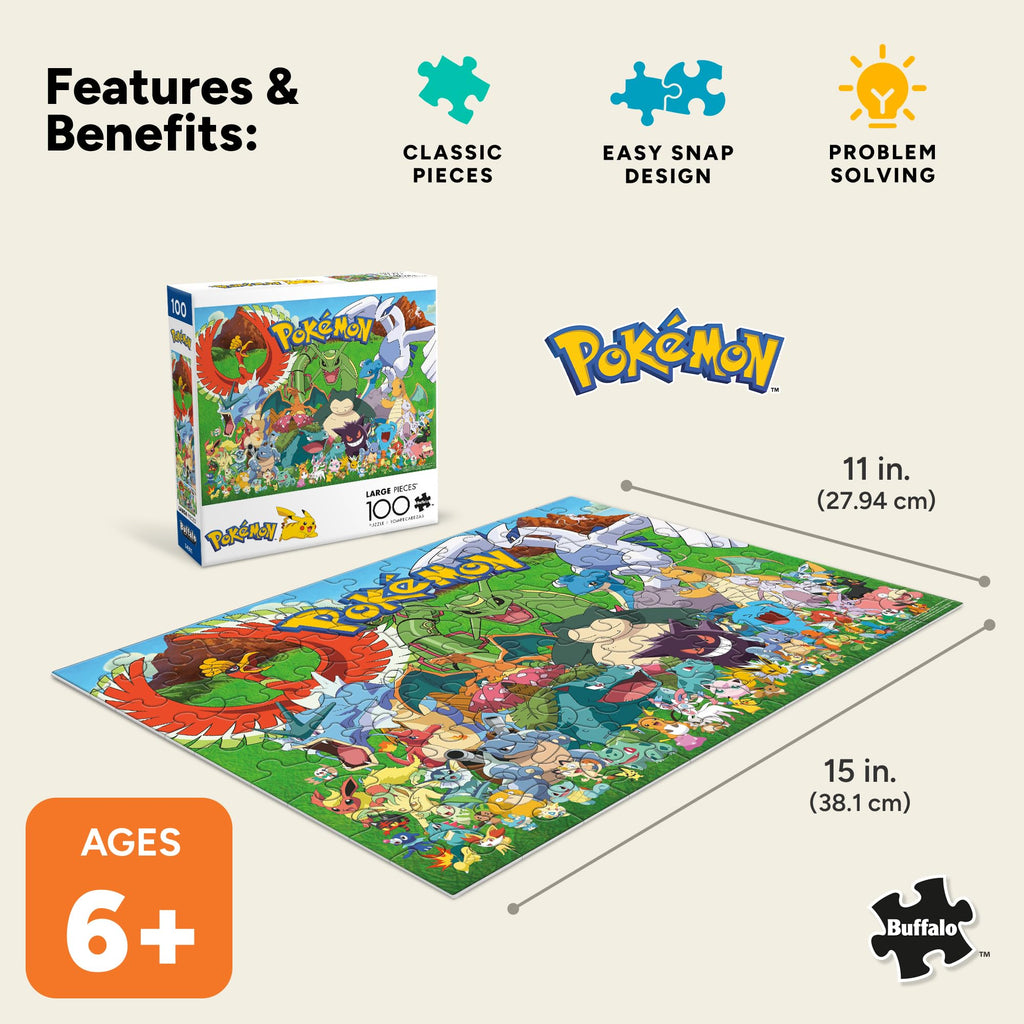 100-Piece Monster Character Jigsaw Puzzle with Poster