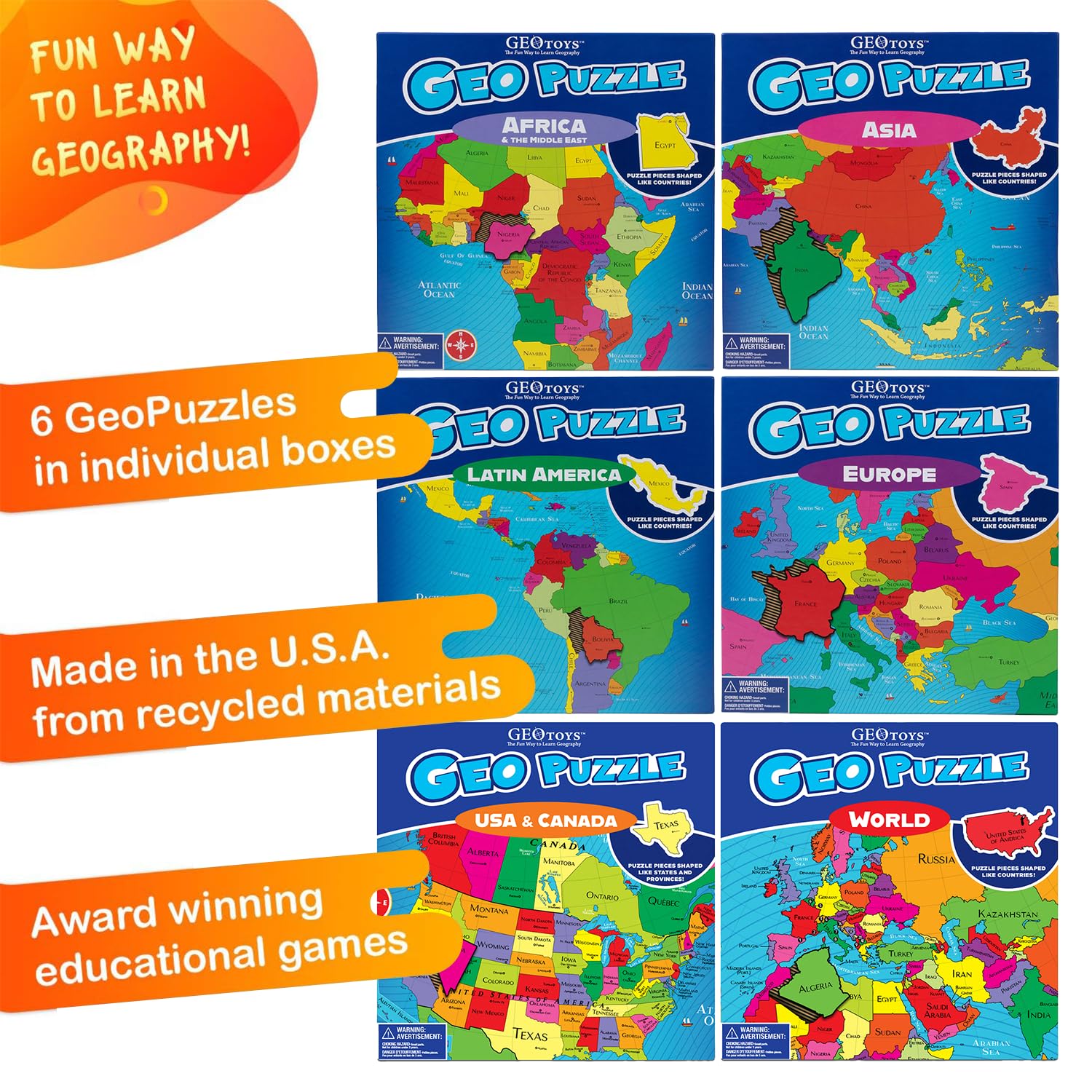 Geography Jumbo Jigsaw Puzzle for Kids