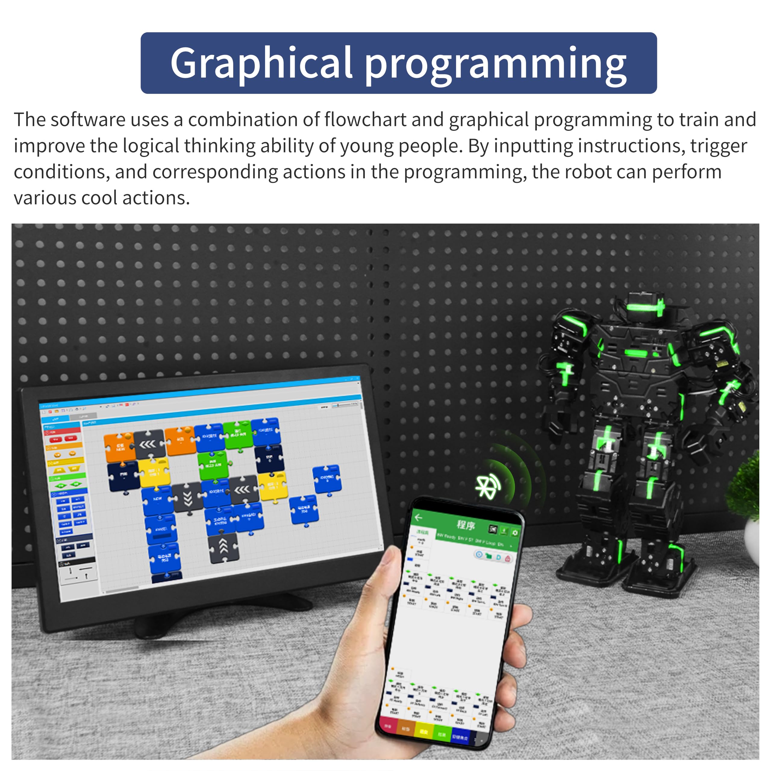 Programmable Humanoid Robot with App Control & Coding