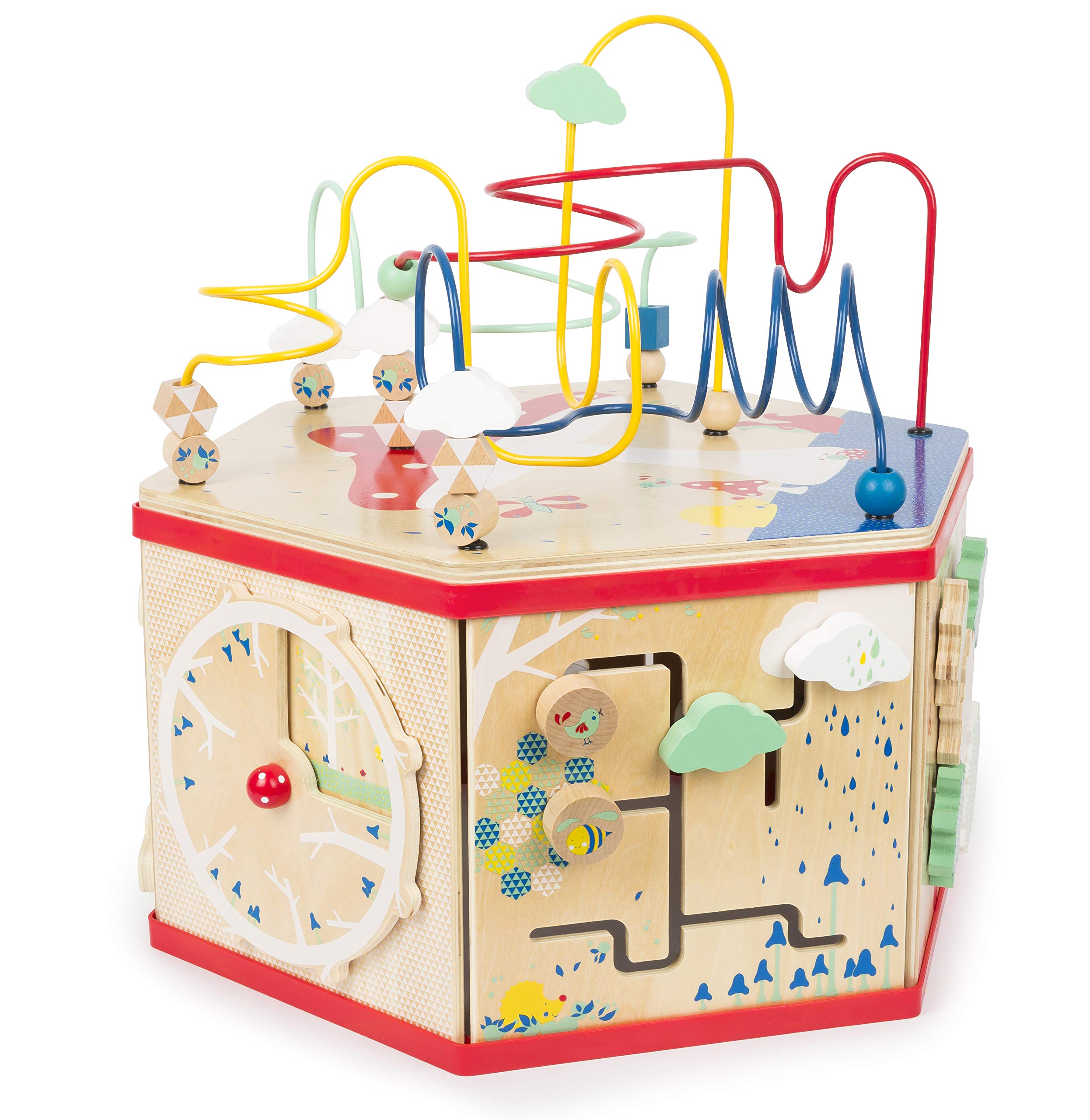 XL Wooden Activity Cube with 7 Learning Activities
