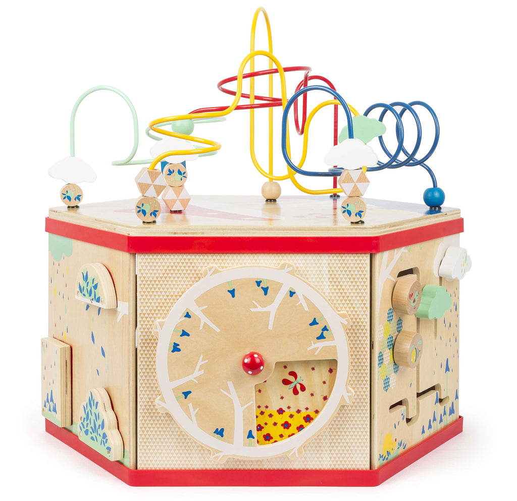 XL Wooden Activity Cube with 7 Learning Activities