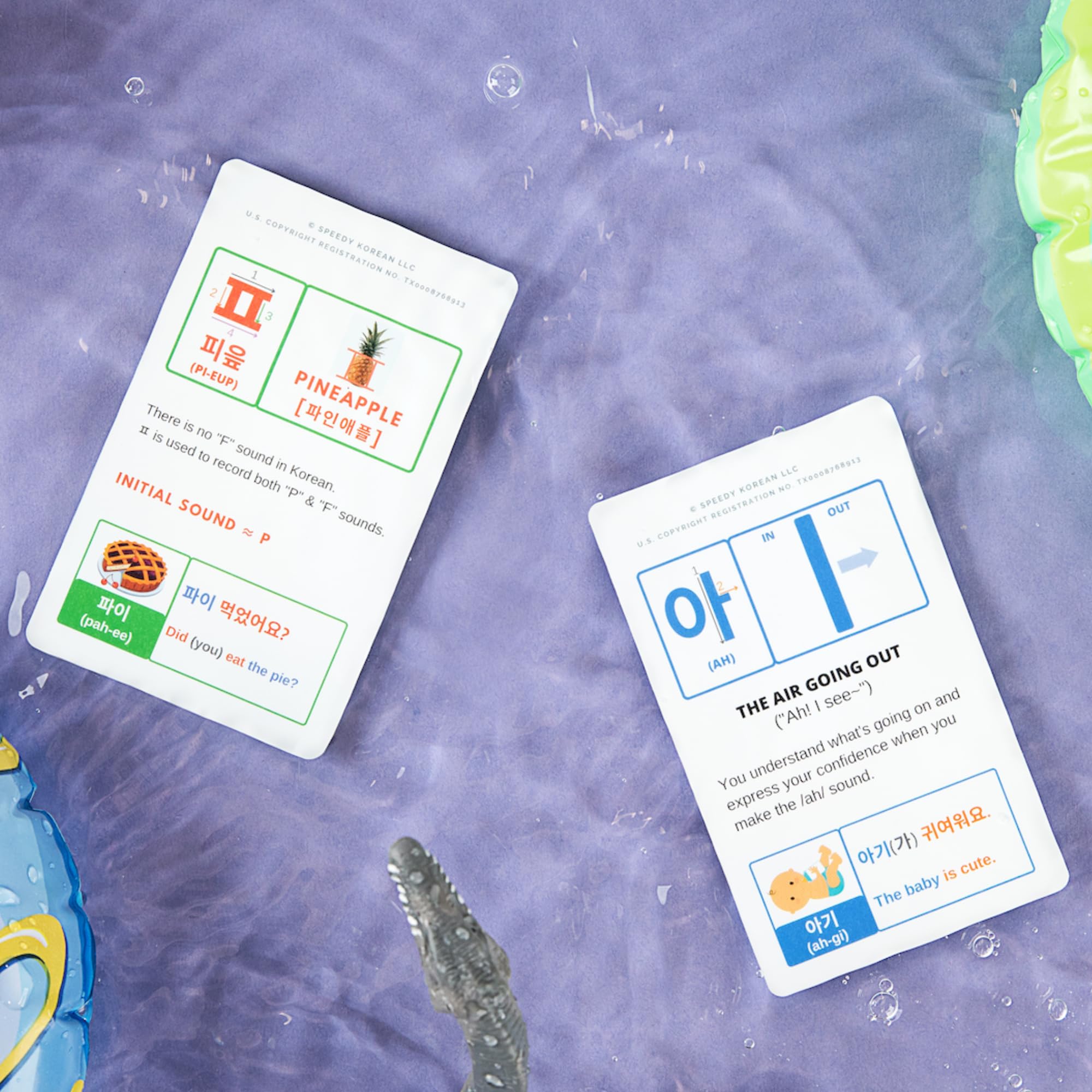Korean Hangul Alphabet Flash Cards with Digital Learning Book