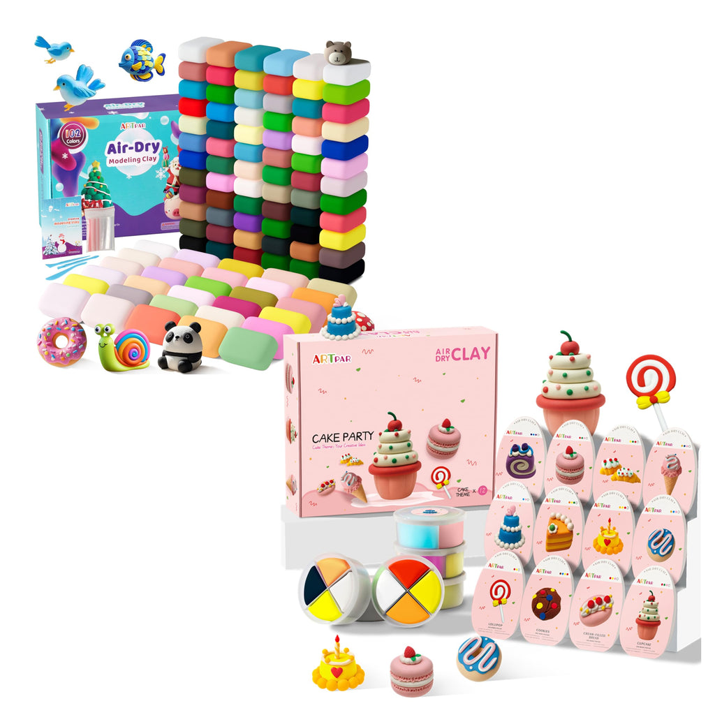 102-Color Air Dry Clay & Sculpting Kit