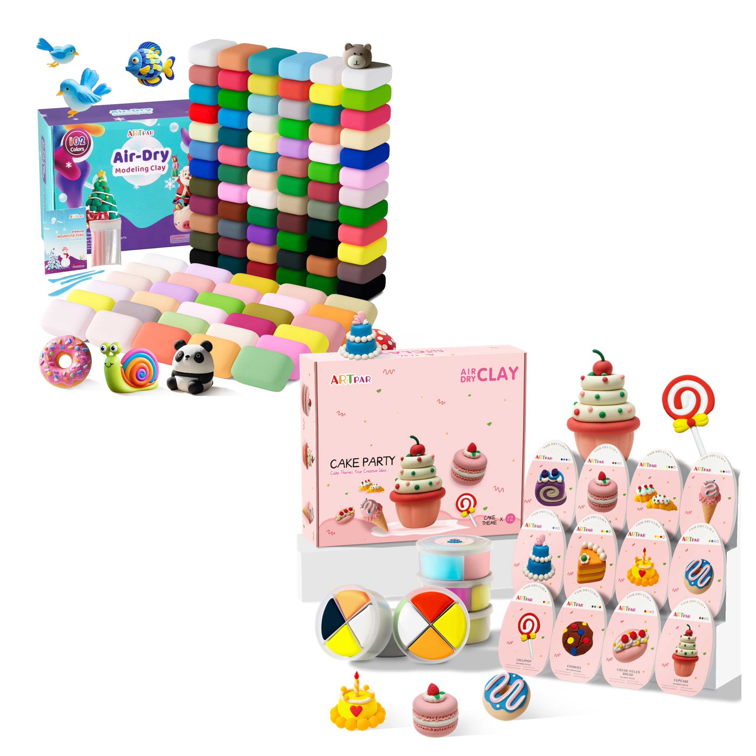 102-Color Air Dry Clay & Sculpting Kit