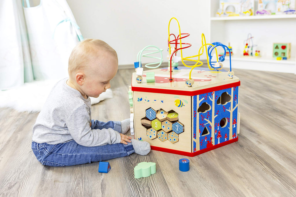 XL Wooden Activity Cube with 7 Learning Activities
